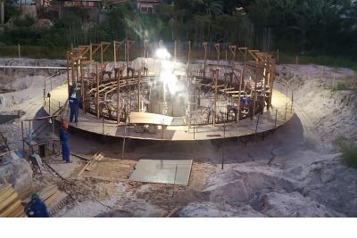 notícia: Cosanpa já concluiu mais de 50% da obra do sistema de água em Santarém