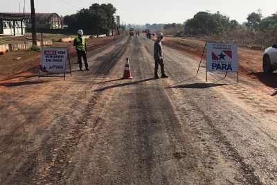 notícia: Obra de duplicação da PA-287 chega em frente ao aeroporto de Redenção