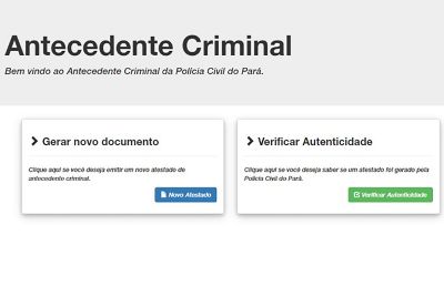 Polícia Civil emite gratuitamente Certidão de Antecedentes Criminais