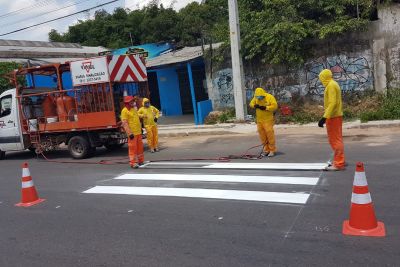 notícia: Obras avançam e rodovia do Tapanã recebe nova sinalização