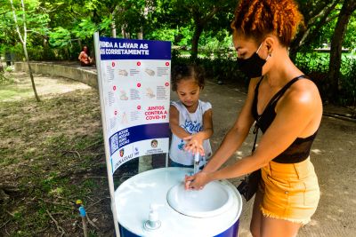 notícia: Mangal das Garças ganha pias para higienização das mãos