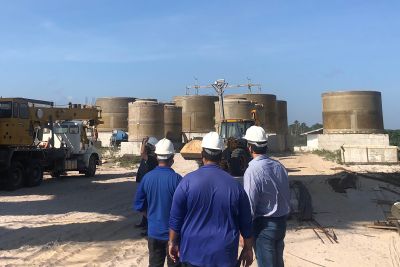 notícia: Cerca de 60% das obras do novo sistema de água de Breves já foram concluídas 