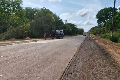 notícia: Setran finaliza obras de manutenção na PA-151, que dá acesso ao Trevo do Peteca