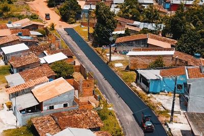 notícia: Obras de pavimentação de vias ampliam acesso aos bairros atendidos pelo Terpaz