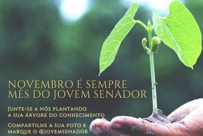 notícia: Programa Jovem Senador lança a campanha “Plante sua Árvore do Conhecimento”