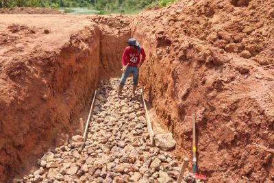 notícia: Estado prossegue com obras de revitalização da Vicinal 5 Irmãos