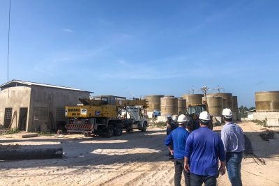 notícia: Com 60% da obra concluída, novo sistema de água de Breves será entregue no primeiro semestre de 2021