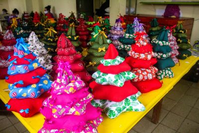 notícia: Internas do Centro de Recuperação Feminino (CRF) produzem árvores de Natal artesanais 