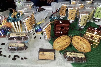 notícia: Mini Festival de Chocolates, Flores e Joias da Amazônia segue aberto até este sábado, 5