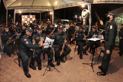 notícia: Banda da PM inicia 'Cantatas de Natal' no Hospital de Campanha, no Hangar