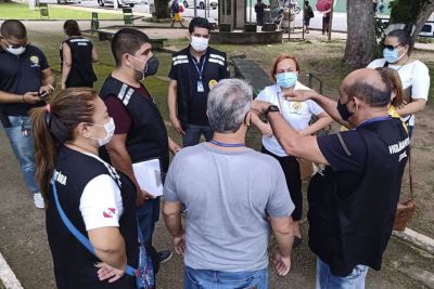 notícia: Sespa realiza ações educativas sobre a Covid-19 no centro comercial de Belém