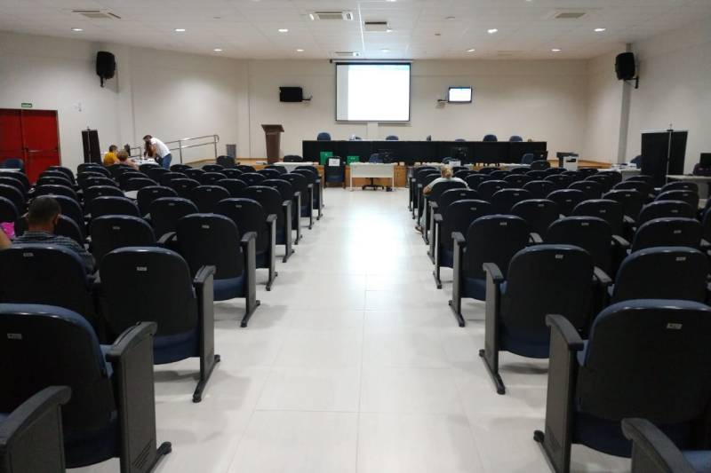 Auditório do Igeprev onde está sendo realizado o Censo Previdenciário. 