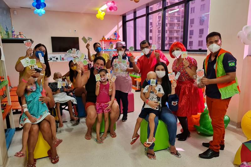 Diversão garantida para todos, incluindo os acompanhantes dos pacientes