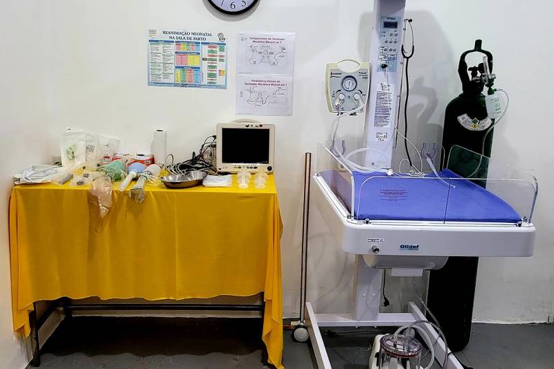 Equipamento doado pela Sespa para a sala de parto
