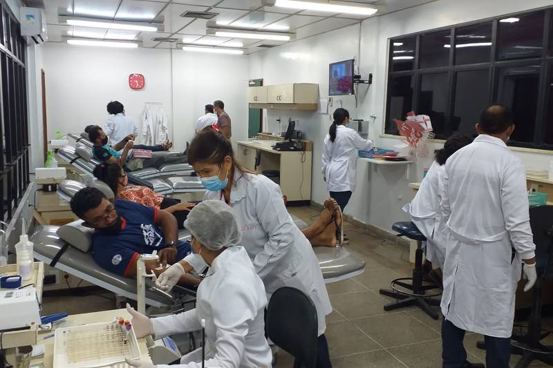 Campanha de coleta de sangue no Hemocentro de Marabá