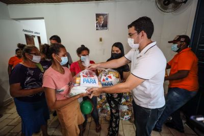 notícia: Estado garante alimentação com entrega de cestas básicas a 150 famílias em Sapucaia