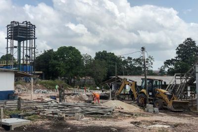 notícia: Novo sistema de abastecimento de água em Castanhal já tem 45% das obras concluídas