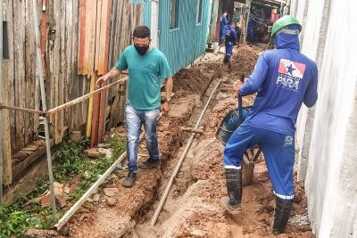 notícia: Cosanpa implanta rede de água para atender comunidade de Icoaraci