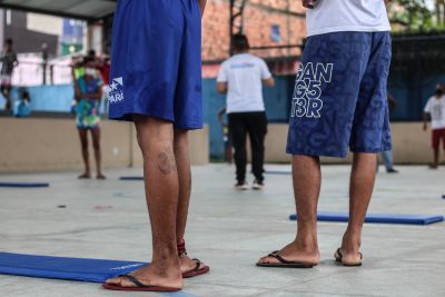 notícia: Pessoas acolhidas nos abrigos emergenciais têm atividades de lazer e entretenimento