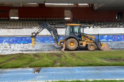 notícia: Sedop avança com obras de modernização no Estádio Mangueirão
