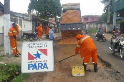 notícia: Setran continua com frentes de conservação e manutenção na PA-391 e na ponte de Mosqueiro