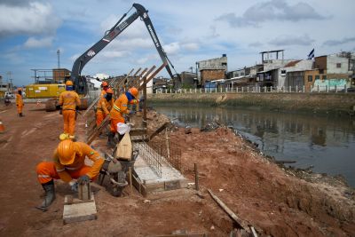 notícia: Obra no terceiro trecho da macrodrenagem da Bacia do Tucunduba avança em Belém