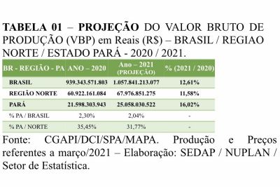 notícia: Valor Bruto da Produção do Pará pode atingir a marca de R$ 25,06 bilhões até fim deste ano