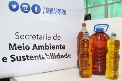 notícia: Semas recebe mais de 60 litros de óleo em primeira semana do ponto de coleta do resíduo