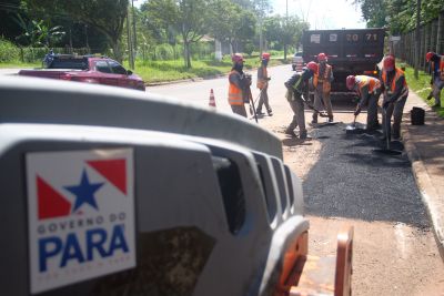 notícia: Setran substitui pavimento asfáltico em trecho da avenida João Paulo II, em Belém