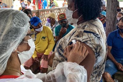 notícia: Equipes da Sespa atuam em ação na Ilha do Chicote, em Altamira, no sudoeste do estado