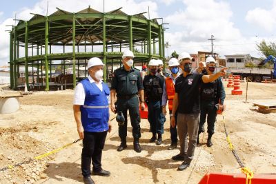 notícia: Gestores da Segurança Pública vistoriam obras da Usina da Paz na Cabanagem