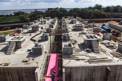 notícia: Cosanpa já concluiu mais de 60% das obras da Estação de Tratamento de Esgoto Una