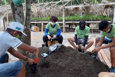 notícia: Ideflor-Bio realiza ação de Educação Ambiental em Unidade de Conservação, no Marajó 