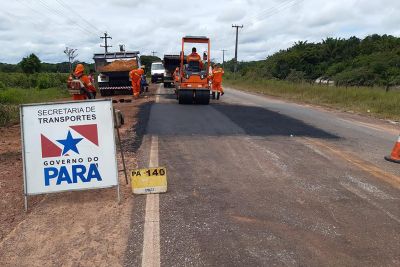 notícia: Setran abre duas frentes de trabalho para garantir trafegabilidade na PA-140