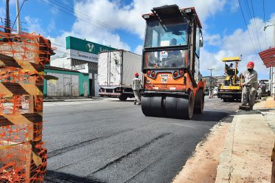 notícia: Avançam as obras da avenida Padre Bruno Secchi, na capital paraense