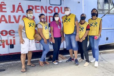 notícia: Unidade móvel do Hemopa vai à comunidade incentivar doação de sangue