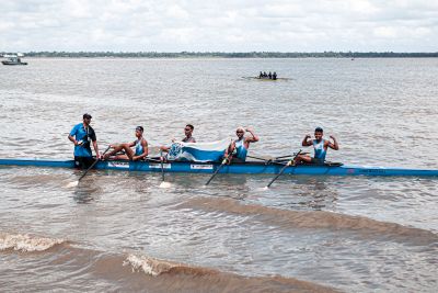 notícia: Equipe do Paysandu larga na frente na primeira etapa do Campeonato Paraense de Remo