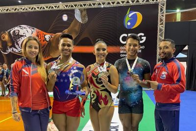 notícia: Atletas do Pará conquistam 15 medalhas no campeonato de ginástica aeróbica, em Sergipe