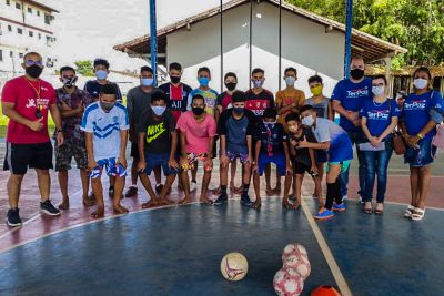 notícia: TerPaz inicia Escolinha de Futsal para jovens do bairro do Icuí-Guajará, em Ananindeua