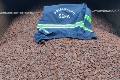 notícia: Sefa apreende mais de 63 toneladas de minério de ferro em Santana do Araguaia, no sul do Pará