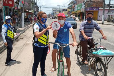 notícia: Detran orienta moradores de Ananindeua sobre comportamento seguro