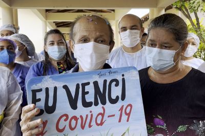 notícia: Últimos pacientes do Hospital de Campanha de Santarém recebem alta, neste domingo (31)