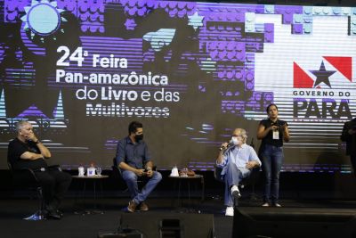 notícia: Encontros literários, lançamentos e apresentações marcam o 2º dia da Feira Pan-Amazônica do Livro