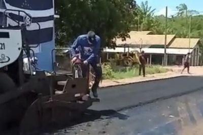 notícia: Asfalto chega à rodovia PA-430, no nordeste paraense
