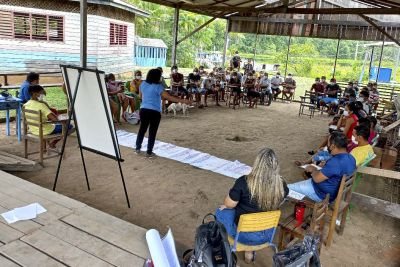 notícia: Em Portel, Ideflor-Bio promove oficinas sobre Diagnóstico Rural Participativo