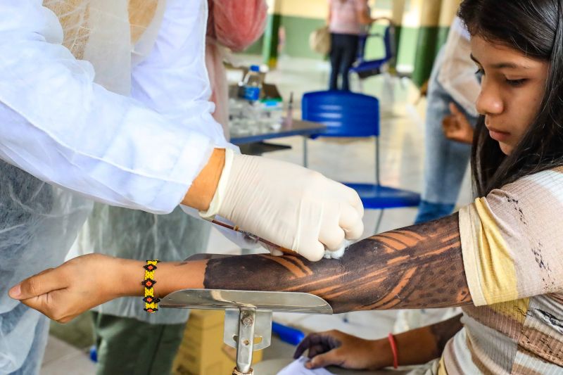 Aldeia Indígena Gaviões Kiykatejê  - Saúde por todo o Pará - Fotos Pedro Guerreiro / AGPARÁ <div class='credito_fotos'>Foto: Pedro Guerreiro / Ag. Pará   |   <a href='/midias/2022/originais/13041_290b7b2a-c449-0bf5-5b8d-3bfffb2c785f.jpg' download><i class='fa-solid fa-download'></i> Download</a></div>