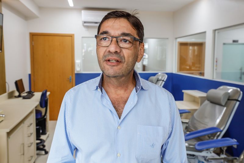 Paulo Bezerra, presidente da Fundação Hemopa, no Hemocentro Regional de Castanhal
