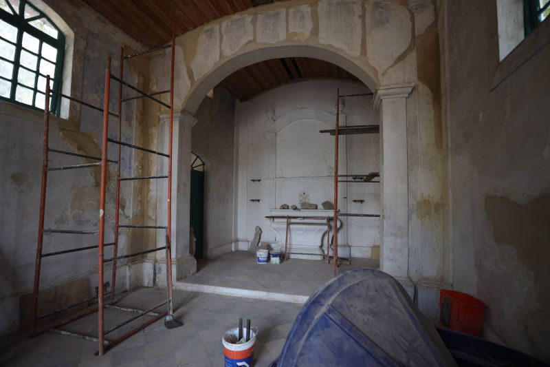 Obra de recuperação do Cemitério da Soledade, necrópole pública fundada em 1850, devido epidemia de febre amarela do século XIX, situado no bairro de Batista Campos na cidade paraense de Belém (estado brasileiro do Pará). <div class='credito_fotos'>Foto: David Alves / Ag.Pará | <a href='/midias/2022/originais/14905_20bcf419-7db0-d606-32be-1afccfafd9f1.jpg' download><i class='fa-solid fa-download'></i> Download</a></div>