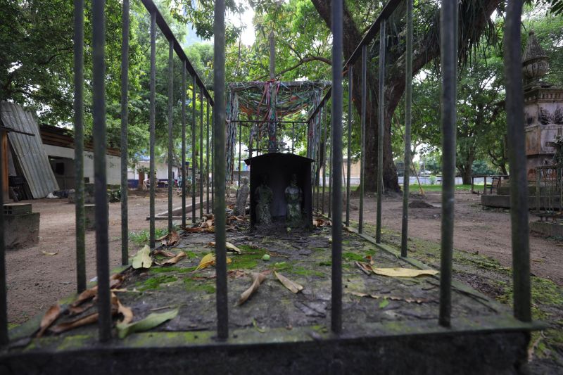 Obra de recuperação do Cemitério da Soledade, necrópole pública fundada em 1850, devido epidemia de febre amarela do século XIX, situado no bairro de Batista Campos na cidade paraense de Belém (estado brasileiro do Pará). <div class='credito_fotos'>Foto: David Alves / Ag.Pará | <a href='/midias/2022/originais/14905_c70e7267-0939-0d15-6c4b-2e61159cee21.jpg' download><i class='fa-solid fa-download'></i> Download</a></div>