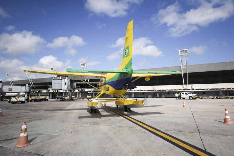 Aeronave SESPA para resgate aéreo de pacientes na região Oeste do Pará <div class='credito_fotos'>Foto: Pedro Guerreiro / Ag. Pará | <a href='/midias/2022/originais/14969_4116231f-afa8-2979-d5b6-e5476c61b605.jpg' download><i class='fa-solid fa-download'></i> Download</a></div>
